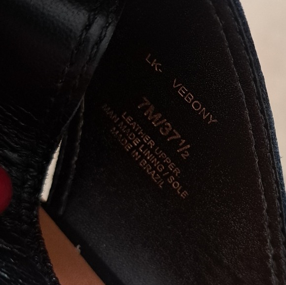 Lucky Brand Black Vebony leather, padded insole platform Sandals size 7, 37 1/2 - Picture 7 of 10